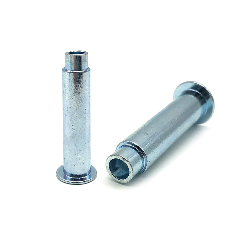 扁圆头铁镀蓝锌半空心铆钉···